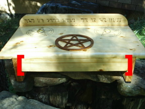 Free Name Engraved in Theban or Old English on this Wiccan Altar