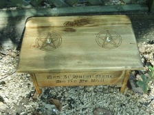 Wiccan Witches Pentacle Altar